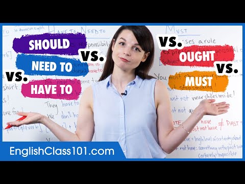 Learn English | Should vs. Need to vs. Have to vs. Ought to vs. Must