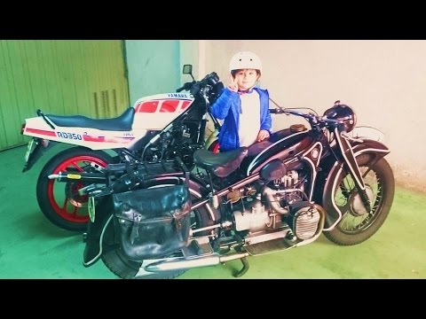 Video for children. MOTO Learn the parts of a Motorcycles Yamaha RD 350 1986 and 1935 BMW R12