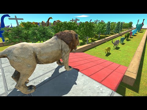 LION DESERT ISLAND DEATH RUN - Animal Revolt Battle Simulator