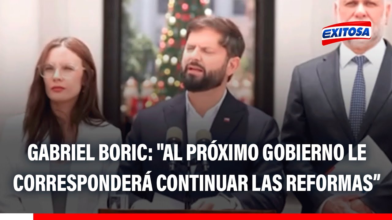 🔴🔵Gabriel Boric: Al próximo Gobierno le corresponderá continuar las reformas acordadas en estos años