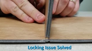 SOLVED!  IVC Waterproof Plank Click Flooring - End Lock Difficulty