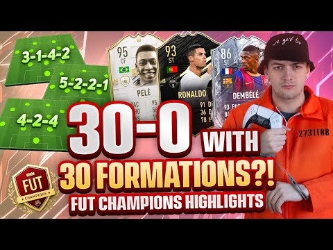 30-0 WITH 30 DIFFERENT FORMATIONS ON FUT CHAMPS WEEKEND LEAGUE! FIFA 21! ⚽📋