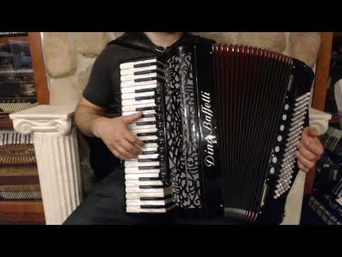 5514 - Excellent Black Dino Baffetti Concerto II Cassotto Piano Accordion LMMM 41 120 $4999