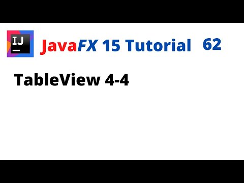 JavaFX 15 Tutorial 62 - TableView 4-4