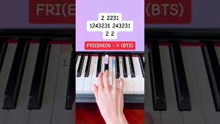 Download lagu FRI(END)S - V (BTS) (Piano Tutorial) #friends #vbts #easypianotutorial #btspiano #pianoshorts mp3
