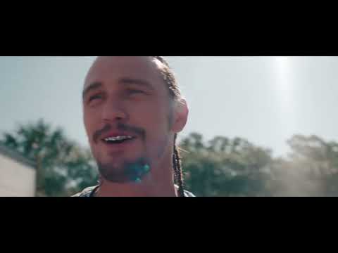Official A24 trailer thumbnail for Spring Breakers with neon-soaked party tableau