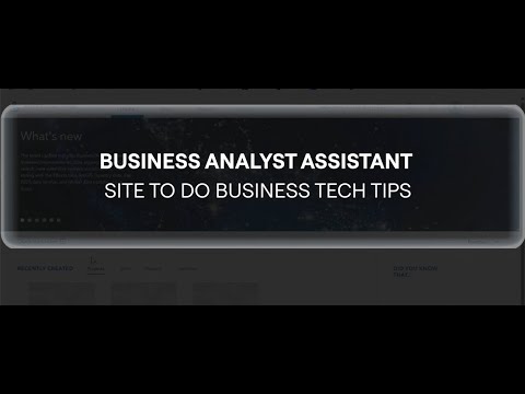 STDB TECH TIP:  New Business Analyst Assistant Update