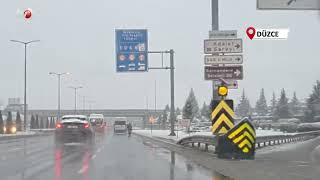 Düzce’de Kar Sürprizi