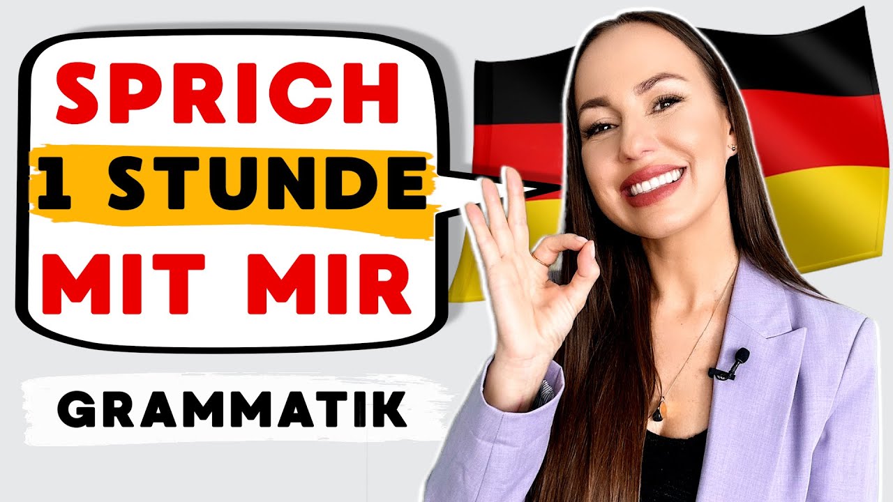 🗣️Sprich mit mir: 1 Stunde Grammatik lernen (verbessere deine Aussprache und deine Grammatik)