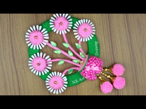 Beautiful Door/Wall Hanging Making Ideas - Woolen art...