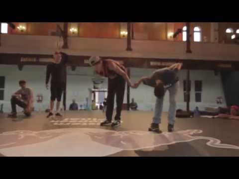 Slav and Goofy chillin ' at Red Bull BC One Eastern European Final 2014