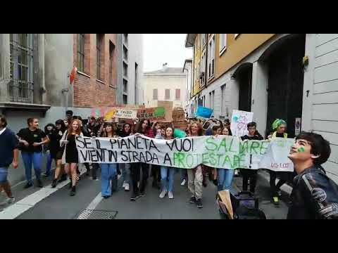 Lodi, il corteo degli studenti per il clima