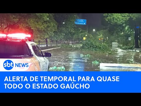 Previsão: Alerta de temporal em várias regiões do Rio Grande do Sul | #SBTNewsnaTV (03/05/24)