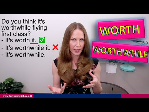 Worth or Worthwhile - Learn English Grammar