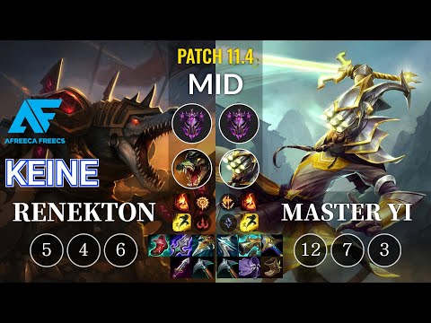 AF Keine Renekton vs Master Yi Mid - KR Patch 11.4