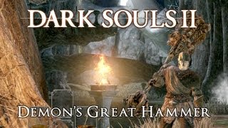 Dark Souls 2 - How to get the Demon's Great Hammer on the tutorial level (Petrified Something)