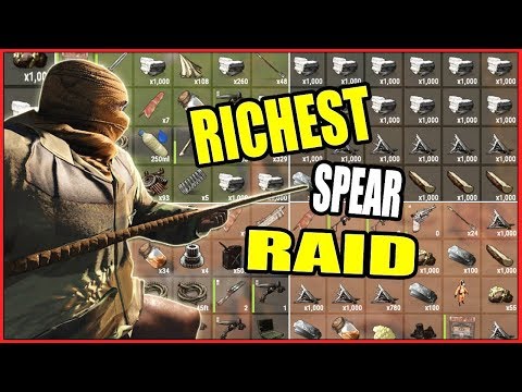 BEST WOODEN SPEAR RAID EVER!? - Foundation Raiding - Juicy Decayed Base Loot ( Rust Eco Raids PvP )
