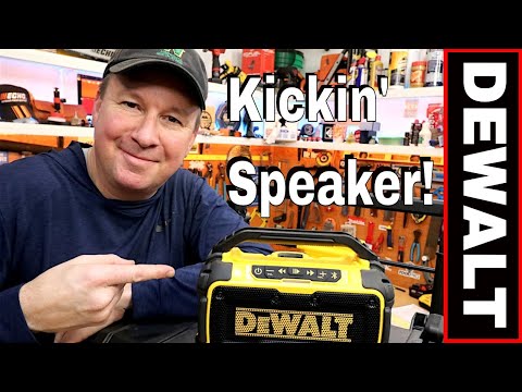 DEWALT JOBSITE BLUETOOTH SPEAKER REVIEW- THIS THING KICKS!! MODEL DCR010