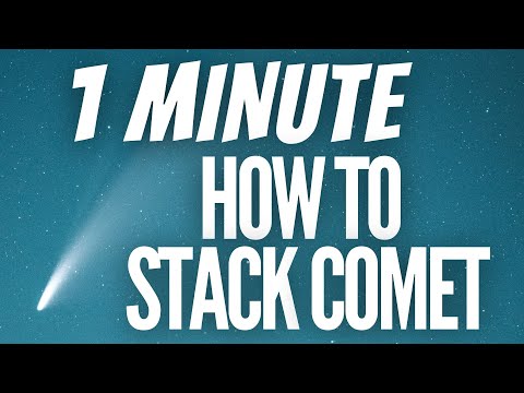 How to STACK Comet in Deep Sky Stacker - Beginners Astrophotography Tutorial