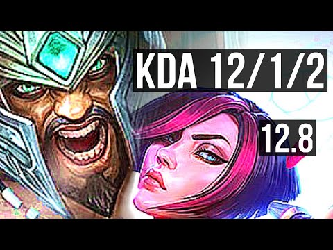 TRYNDAMERE vs FIORA (TOP) | 12/1/2, 2.3M mastery, 7 solo kills, Legendary | NA Master | 12.8