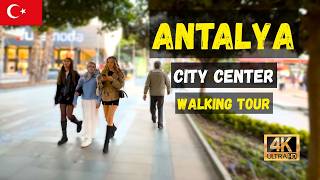 Antalya City Center Walking Tour -Cumhuriyet meydani - Feb 2026 - 4K