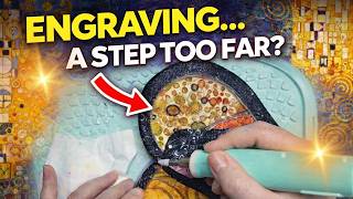 Engraving Resin… A Step Too Far? | Klimt Inspired Art?💛