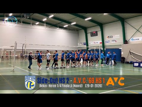 Volleybal Beker Heren 1/4 Finale A: Side-Out H2 - A.V.C.'69 H1 [29-01-2026]