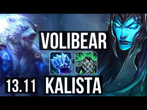 VOLI vs KALISTA (TOP) | 1.8M mastery, 500+ games, 9/3/11 | KR Diamond | 13.11