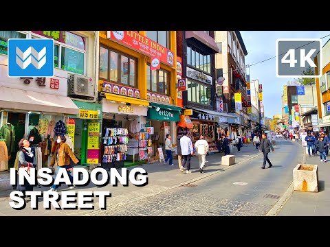 [4K] Insadong Street in Seoul South Korea 🇰🇷 Walking Tour Vlog & Travel Guide 🎧 Binaural Sound