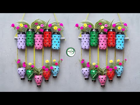 , title : 'Easy Idea | Recycling Plastic Bottle To Make Beautiful Flower Pots Wall-mounted For Garden | ETW'