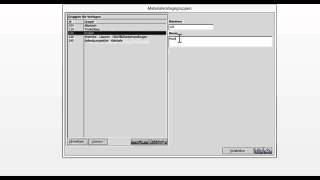 Materialstamm - Materialvorlagegruppen