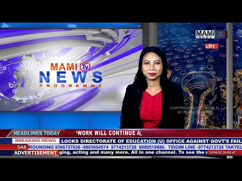 MAMI TV PRIME TIME MANIPURI NEWS  || 27TH JUNE 2022  || 8:00 PM