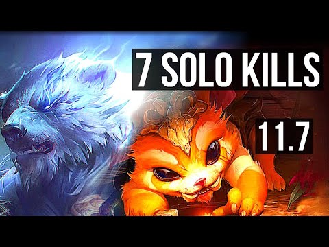 VOLIBEAR vs GNAR (TOP) | 10/0/1, 7 solo kills, Legendary, Rank 9 Voli | TR Master | v11.7