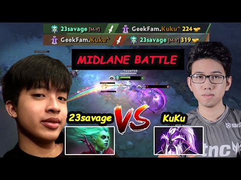VG.23savage [Death Prophet] vs KuKu [Void Spirit] MIDLANE BATTLE  Epicfight Dota 2 7.28 Gameplay