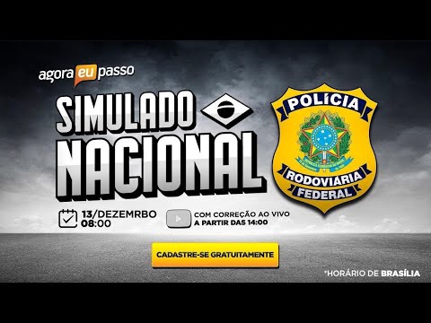 Simulado Nacional para PRF 📝- Agora Eu Passo (AEP)