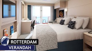 HAL Rotterdam | Verandah Stateroom Walkthrough Tour & Review 4K | Holland America Cruise Line