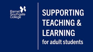 Supporting Teaching and Learning