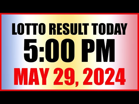 Lotto Result Today 5pm May 29, 2024 Swertres Ez2 Pcso
