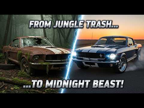 Abandoned 1967 Mustang Found in Jungle – Full Restoration to Midnight Beast! 🔥