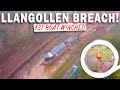 FIRST NARROWBOAT WINCHED FREE FROM THE LLANGOLLEN CANAL BREACH IN EPIC RECOVERY Jan 15th