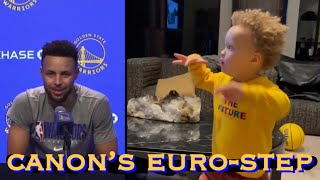  Stephen Curry on Canon’s Euro-step initiation of Damion Lee: “Kelenna Azubuike taught him that…” video