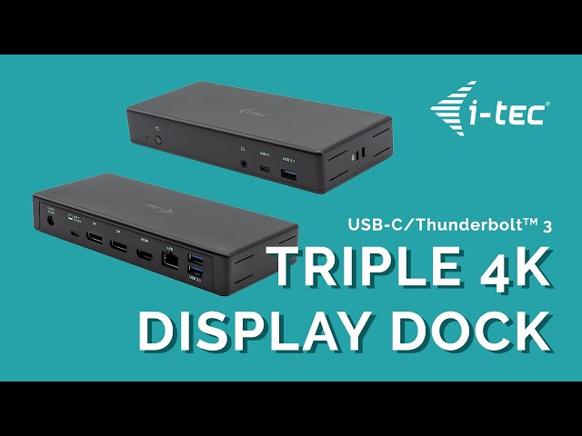 i-tec USB-C/Thunderbolt 3 Triple Display Docking Station + Power Delivery 85W video