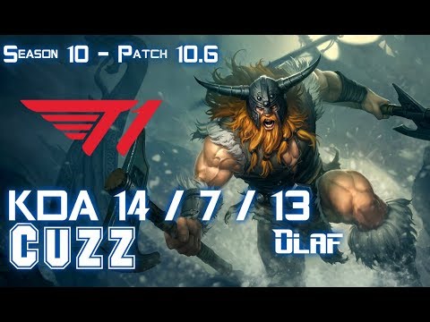 T1 Cuzz OLAF vs NIDALEE Jungle - Patch 10.6 KR Ranked