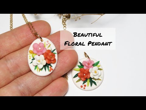 How to Make a Beautiful Floral Pendant With Polymer Clay