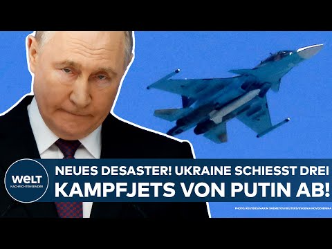 UKRAINE-KRIEG: Desaster für Wladimir Putin! Drei russische Kampfjets vom Typ Su-34 abgeschossen!