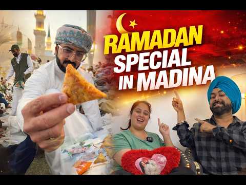 FIRST RAMADAN IFTAR In Medina Masjid An Nabawi Front Of Roza Sharif 💚 Itna Khoobsurat Manzar