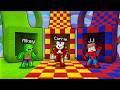 JJ vs Mikey vs Carrie: SUPERHERO TUNNEL BATTLE in Minecraft - Maizen