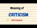 Daily vocabulary | Criticism Meaning | Vocabgram