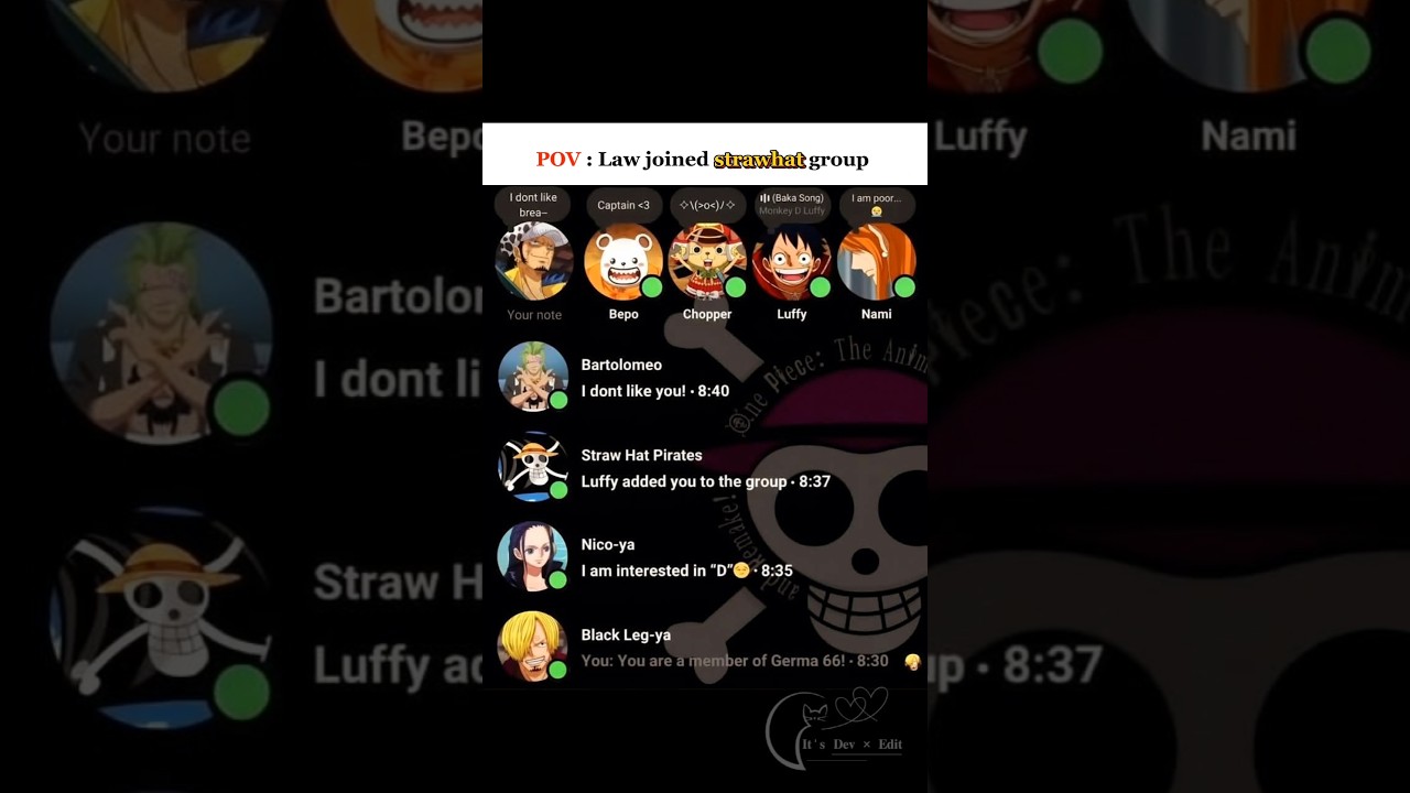 POV LAW JOINED INSTAGRAM #onepiece #anime