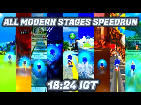 All Modern Stages Speedrun - 18:24 IGT - Sonic Generations (Glitchless/No Glitches)